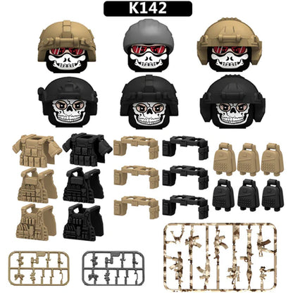 Ghost Commando Special Forces Building Blocks Army Soldier Figures Military Weapon Vest Bricks Accessories Children'S Toys