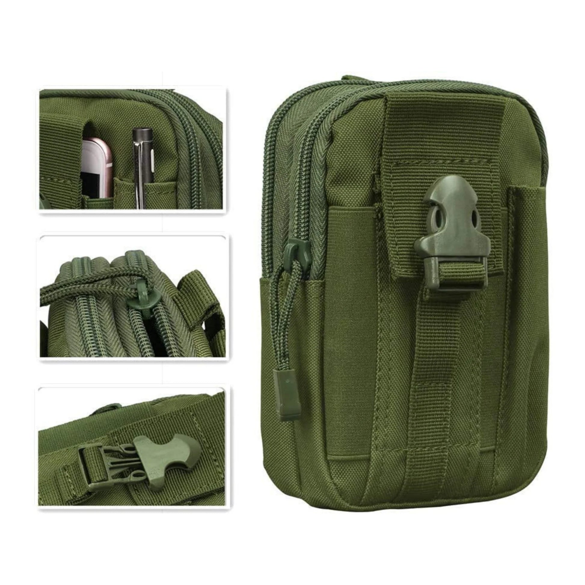 Jupitergear Tactical MOLLE Military Pouch Waist Bag for Hiking, Running and Outdoor Activities
