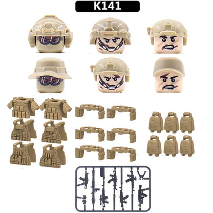 Ghost Commando Special Forces Building Blocks Army Soldier Figures Military Weapon Vest Bricks Accessories Children'S Toys
