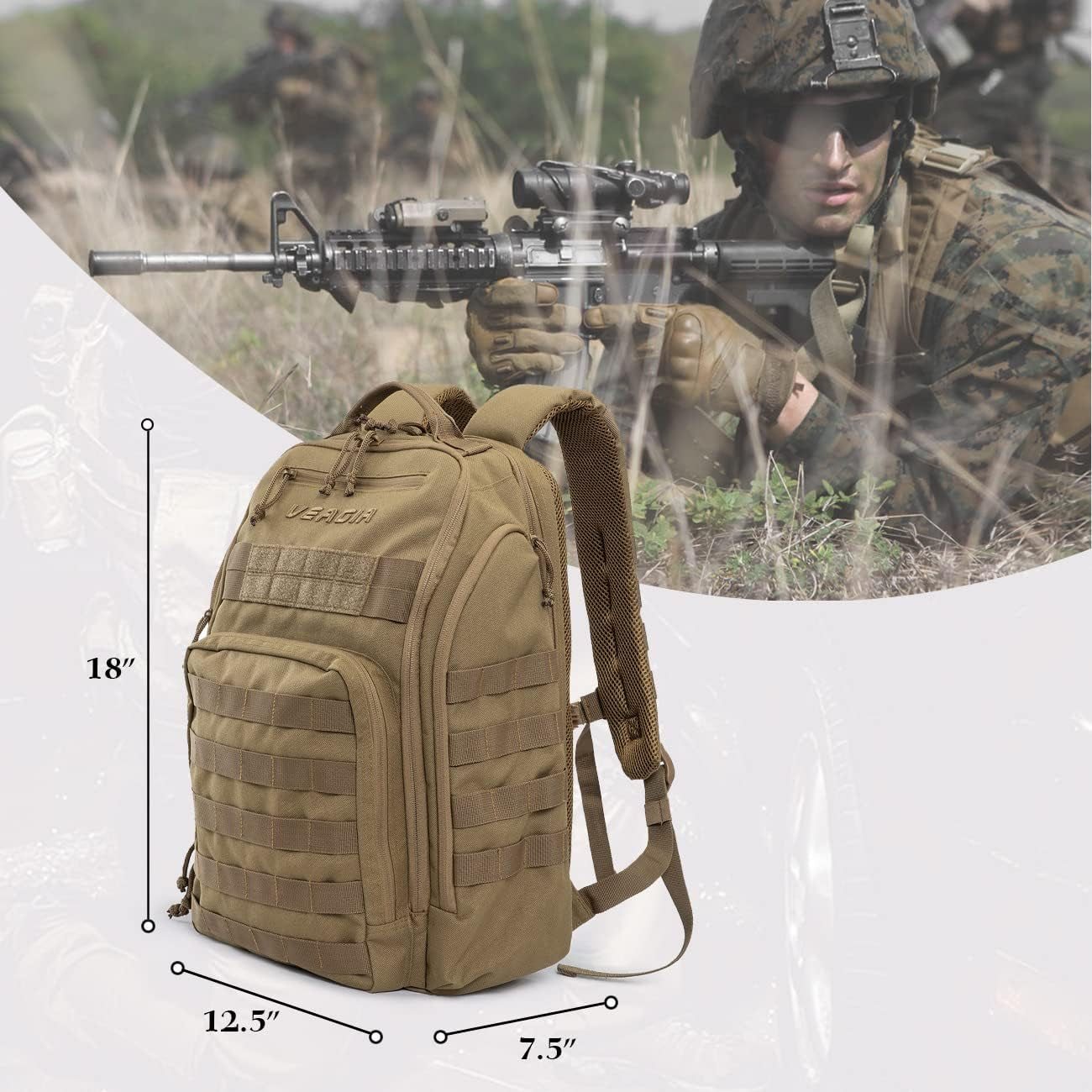 Tactical Backpack Laptop Backpack Molle Outdoor Hiking Backpacks Hunting Hiking EDC