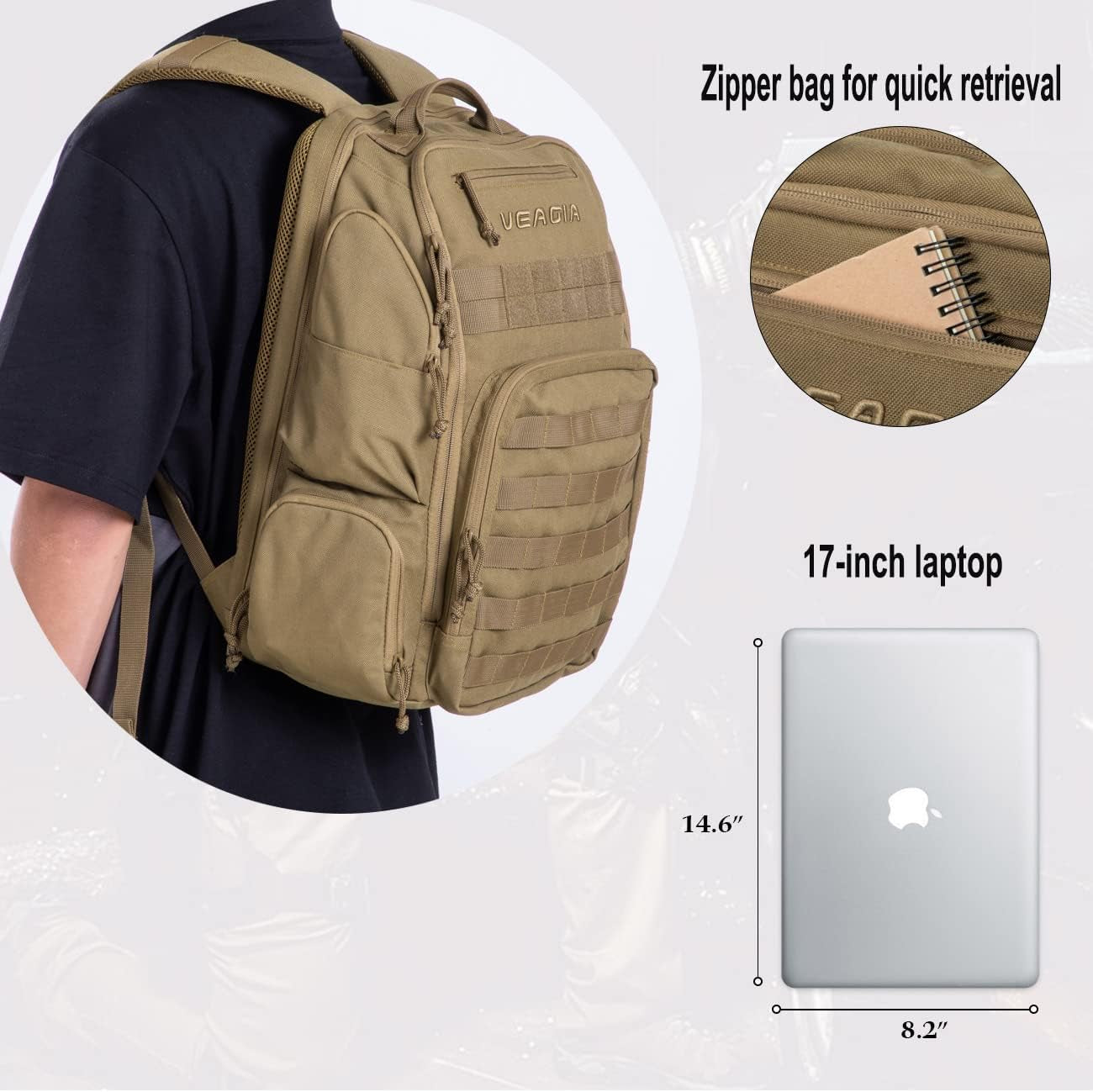 Tactical Backpack Laptop Backpack Molle Outdoor Hiking Backpacks Hunting Hiking EDC