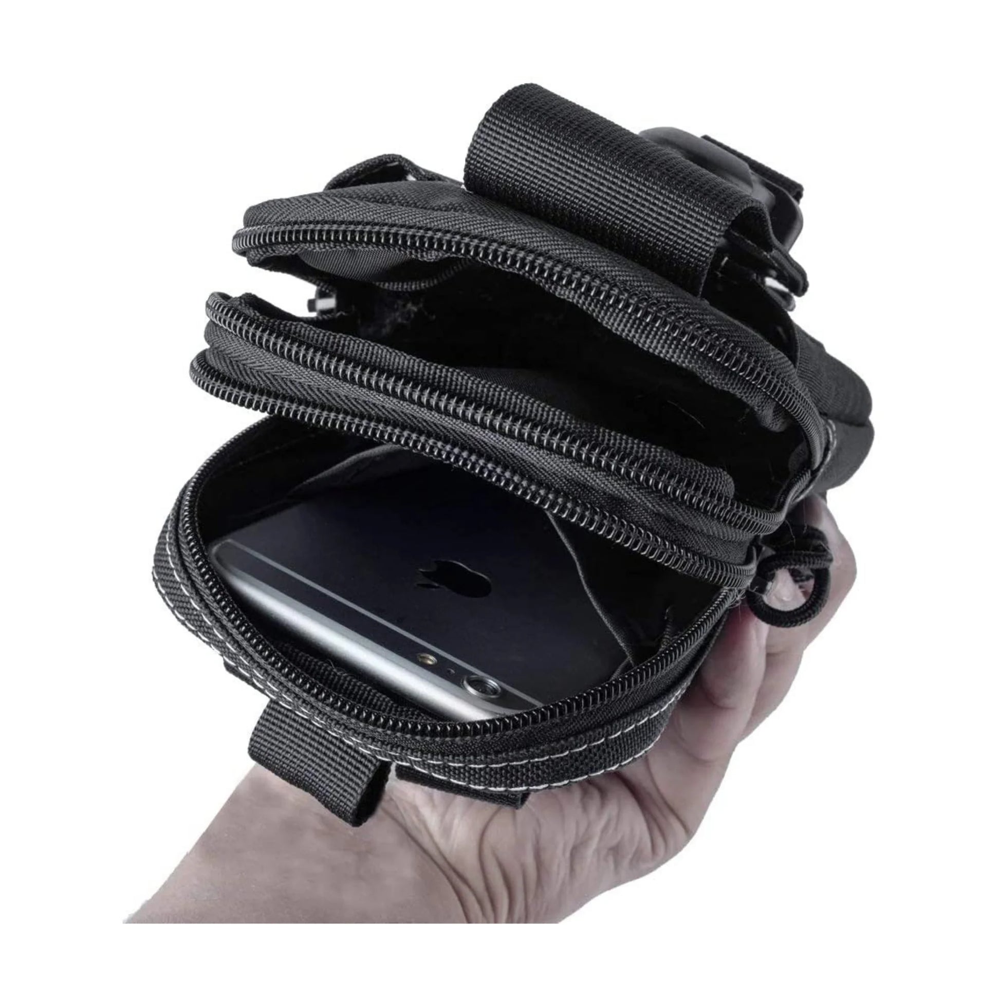 Jupitergear Tactical MOLLE Military Pouch Waist Bag for Hiking, Running and Outdoor Activities
