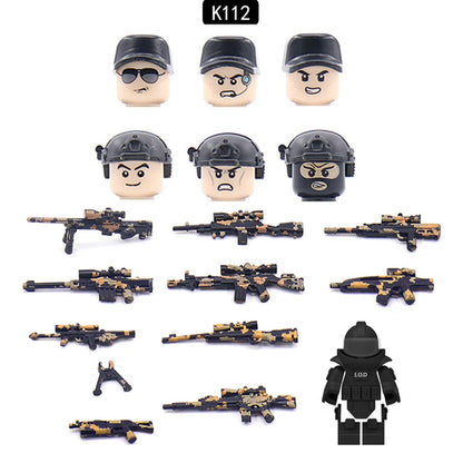 Ghost Commando Special Forces Building Blocks Army Soldier Figures Military Weapon Vest Bricks Accessories Children'S Toys