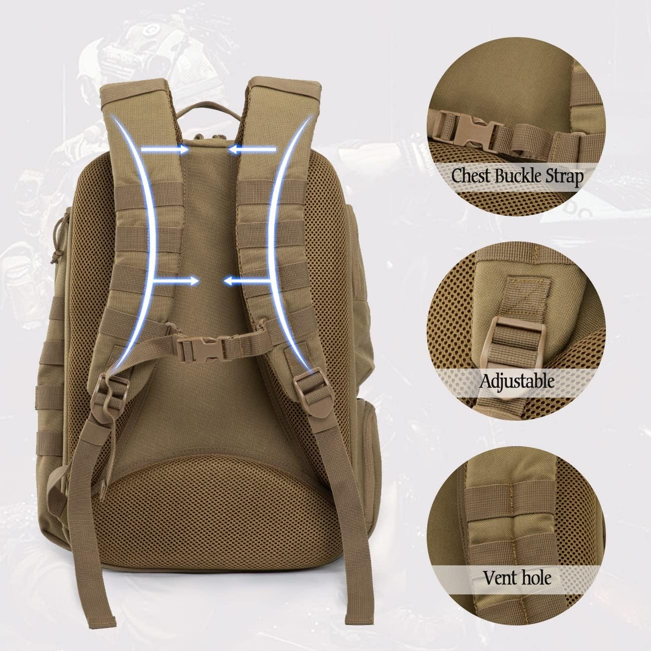 Tactical Backpack Laptop Backpack Molle Outdoor Hiking Backpacks Hunting Hiking EDC